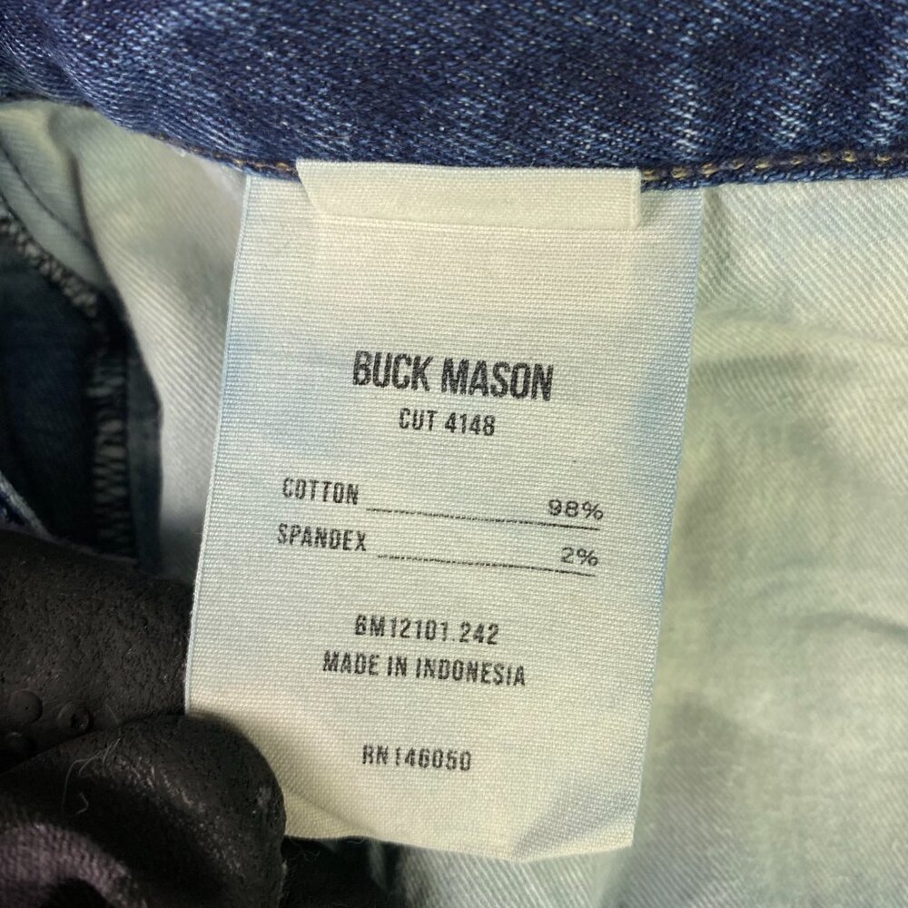 Buck Mason Maverick Slim Jeans Men's 34 x 32 Actual 35 x 26 Double Dipped Denim - Picture 10 of 16